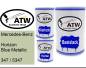 Preview: Mercedes-Benz, Horizon Blue Metallic, 347 / 5347: 500ml Lackdose + 500ml Klarlack + 250ml Härter - Set, von ATW Autoteile West.